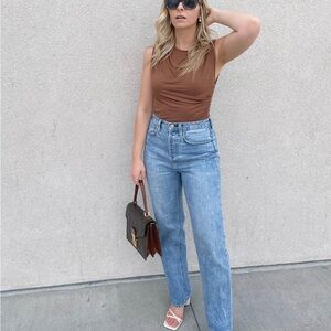 Aritzia Joni High Rise Light Wash Jean